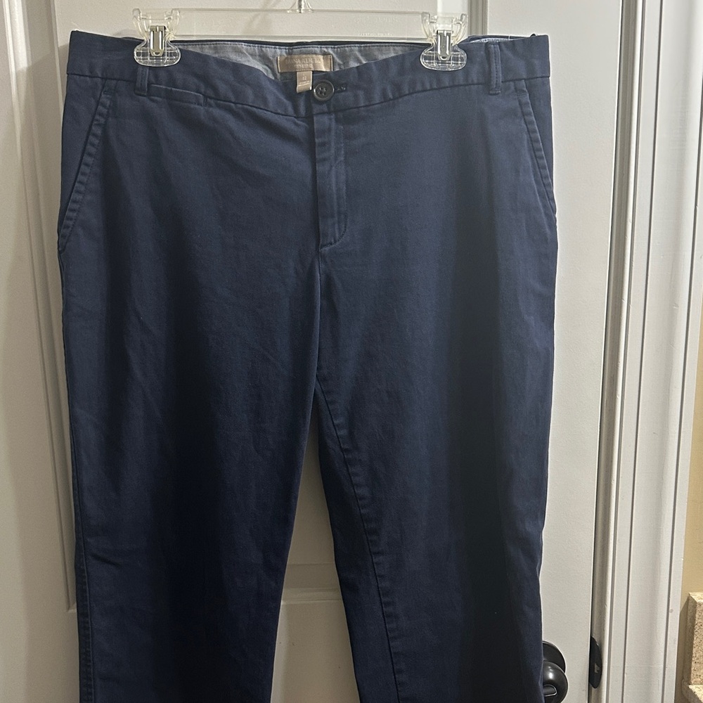 Banana Republic Navy Cropped City Chino